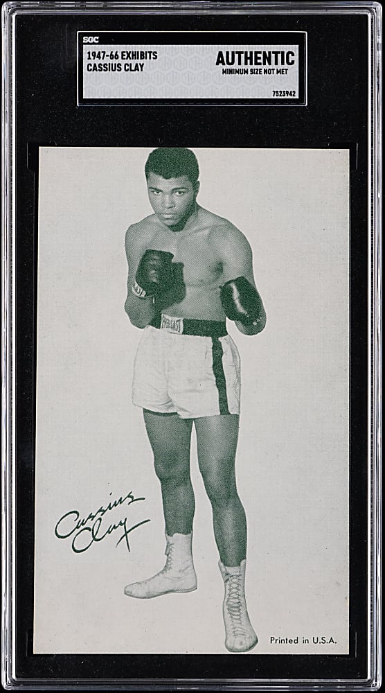 1947-1966 Exhibits Boxing Cassius Clay Rookie SGC Authentic