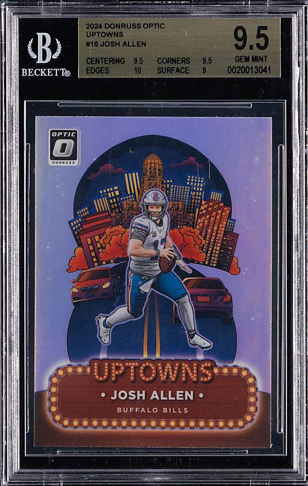 2024 Donruss Optic Football Uptowns #16 Josh Allen BGS GEM MINT 9.5