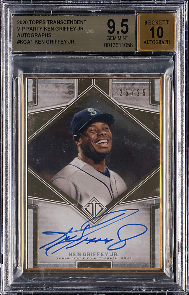 2020 Topps Transcendent VIP Party Autographs Ken Griffey Jr. #/25 BGS GEM MINT 9.5 with 10 Auto