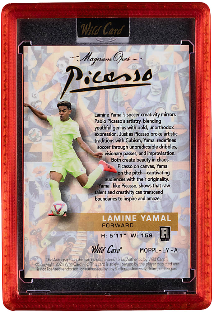 2024 Wild Card Soccer Lamine Yamal Picasso Autograph Color Match True #1/1