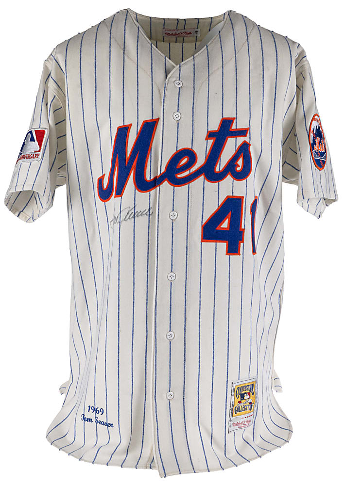 Tom Seaver Signed Mitchell & Ness Cooperstown Collection 1969 New York Mets Retro Home Jersey - Steiner COA