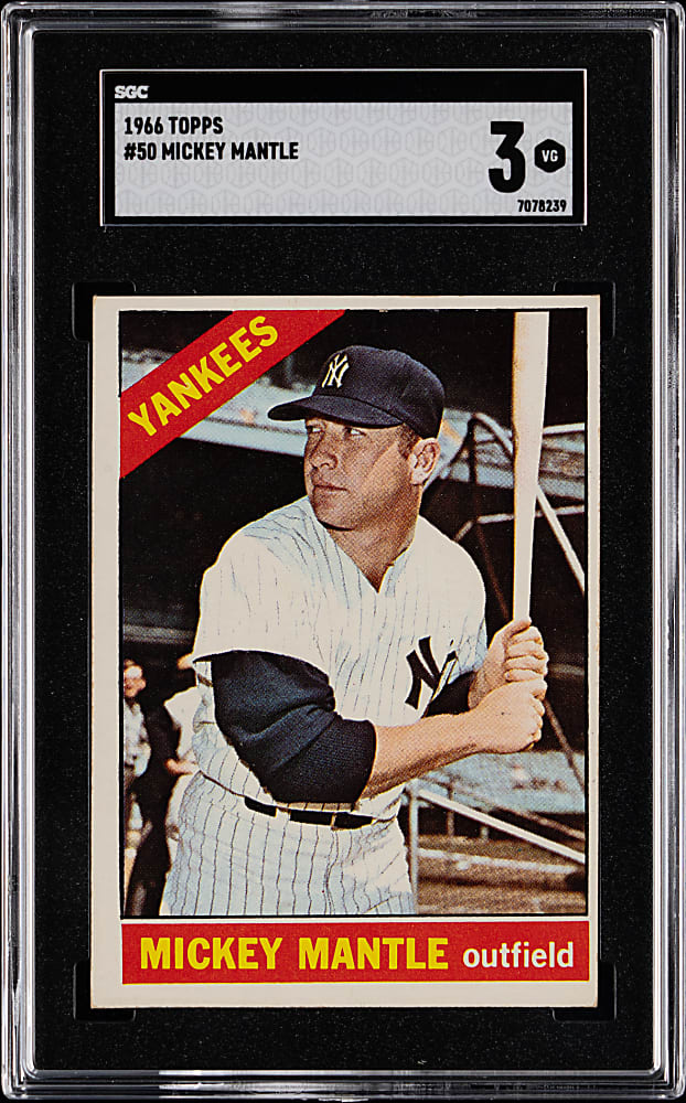 1966 Topps #50 Mickey Mantle SGC VG 3