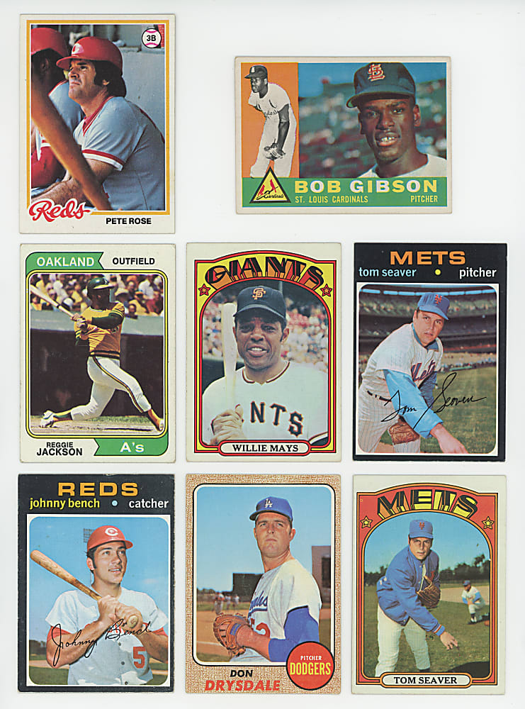 1960-1984 Hall of Fame & Star Collection (33) with Gibson, Mays & Seaver