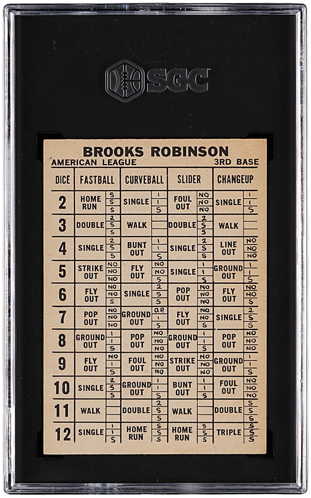 1961 Topps Dice Game Brooks Robinson SGC EX/NM 6 - Highest Graded Example!