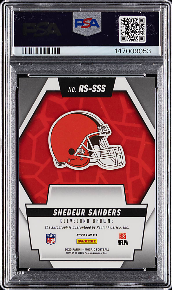 2025 Mosaic Football Rookie Scripts Shedeur Sanders PSA GEM MINT 10