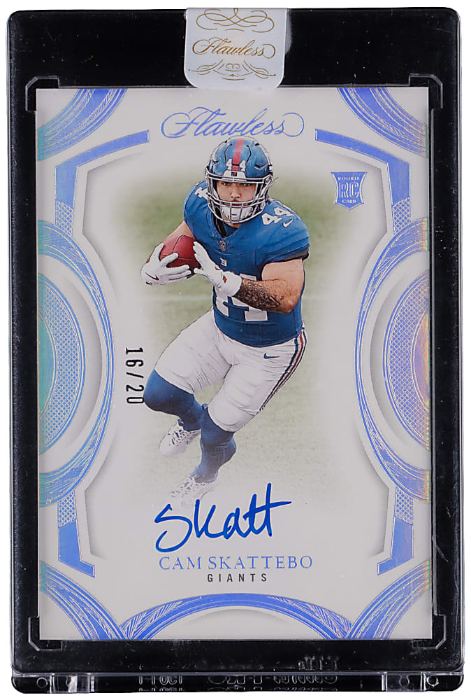 2025 Panini Flawless Football Rookie Frame Signatures Cam Skattebo #/20