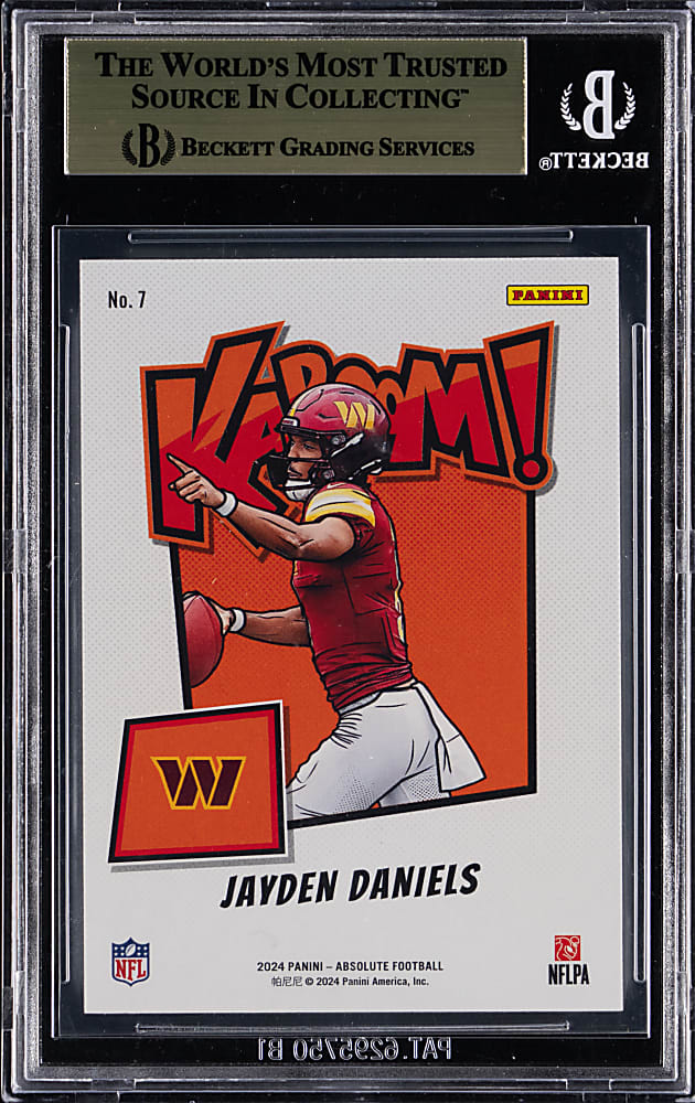 2024 Absolute Kaboom #7 Jayden Daniels Horizontal Rookie BGS GEM MINT 9.5