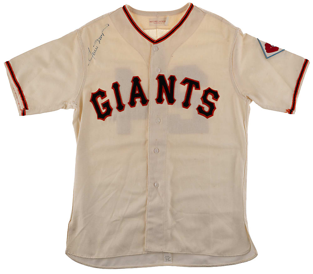 Willie Mays Signed 1951 Mitchell & Ness Jersey with Full JSA LOA