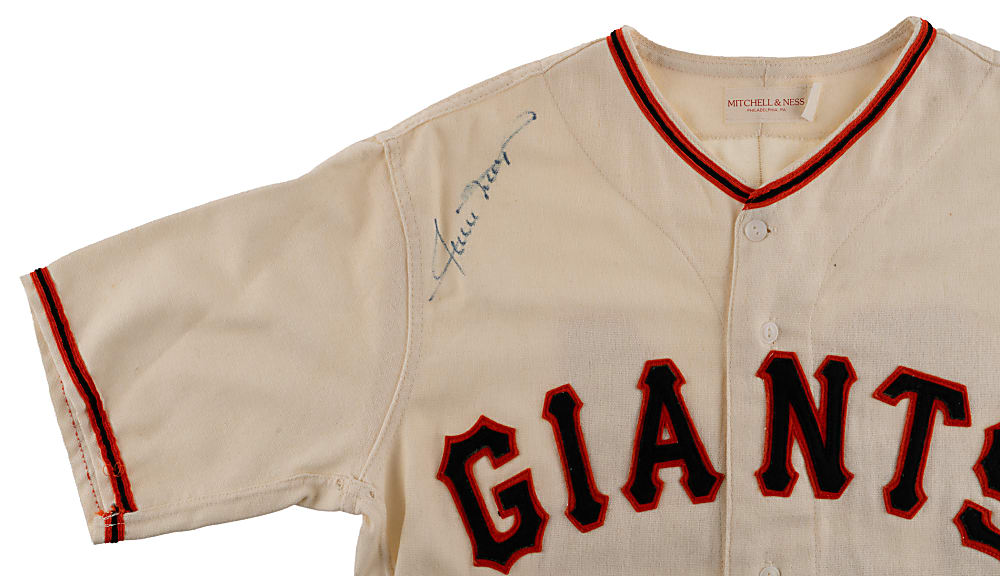 Willie Mays Signed 1951 Mitchell & Ness Jersey with Full JSA LOA