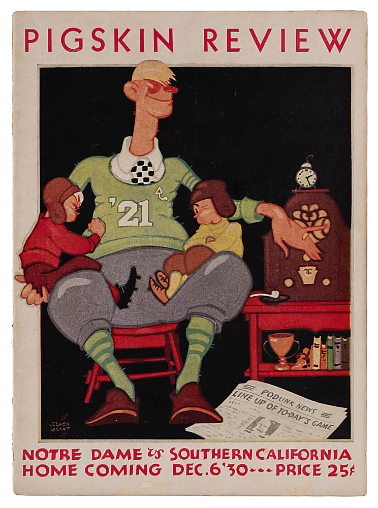 December 6, 1930 Notre Dame vs. University of Southern California Homecoming Football Program - Knute Rockne's Last Game!