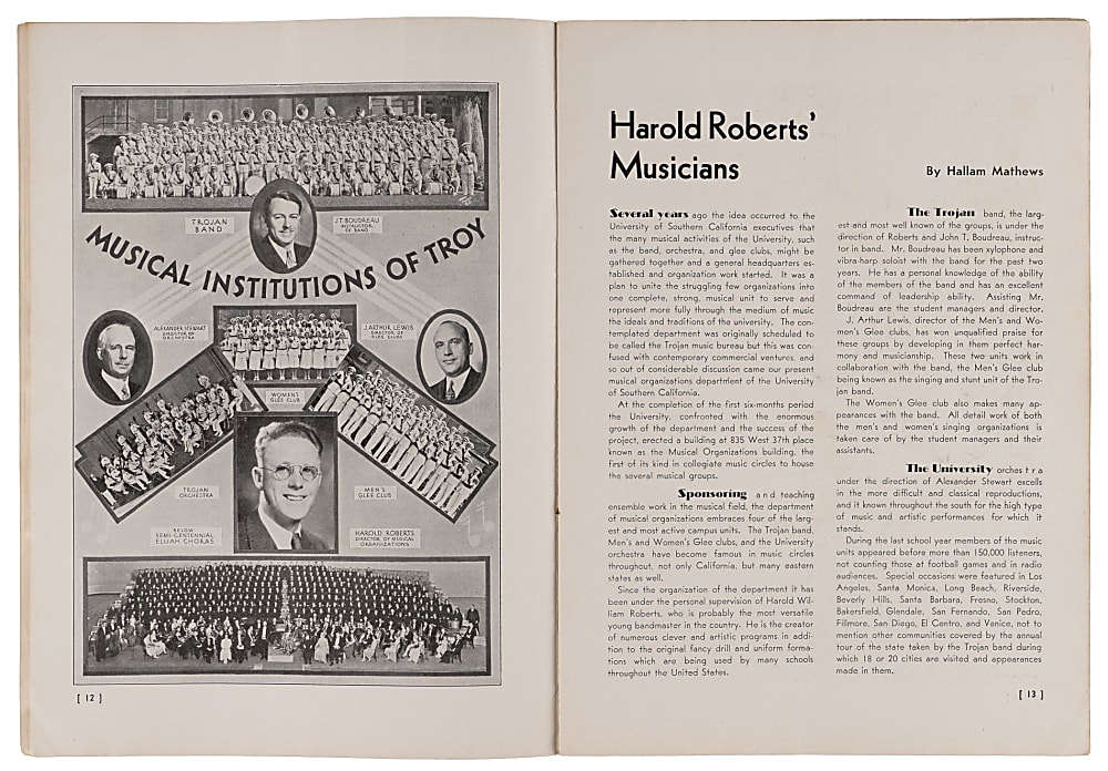 December 6, 1930 Notre Dame vs. University of Southern California Homecoming Football Program - Knute Rockne's Last Game!