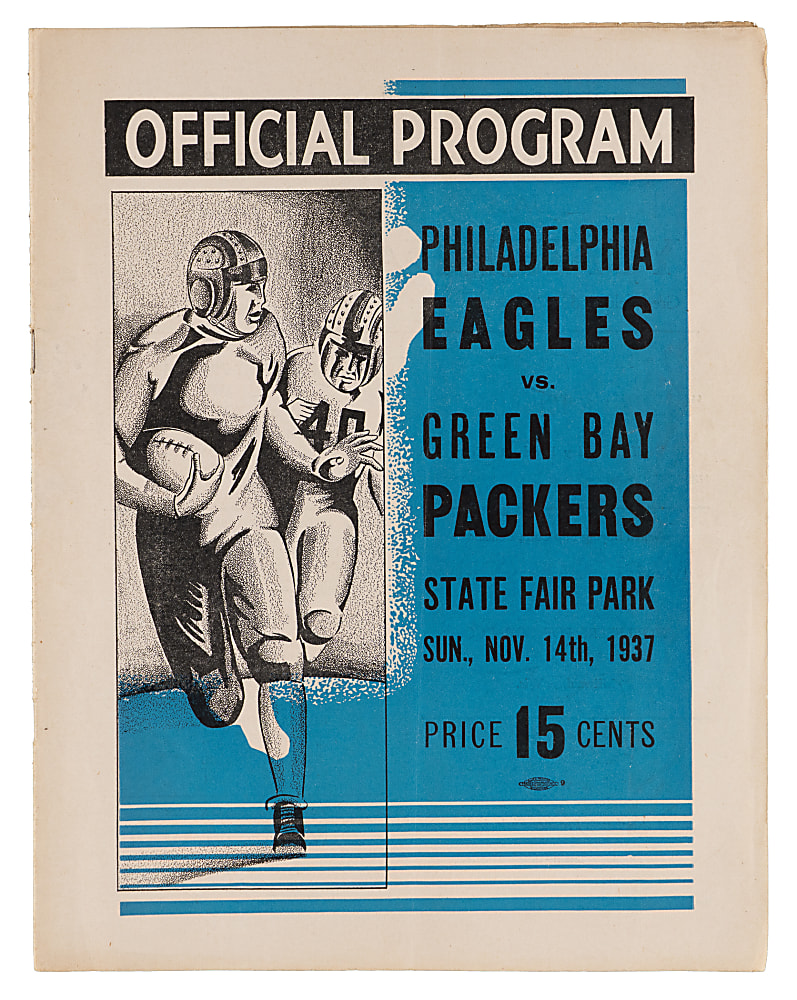 November 14, 1937 Philadelphia Eagles vs. Green Bay Packers Game Program