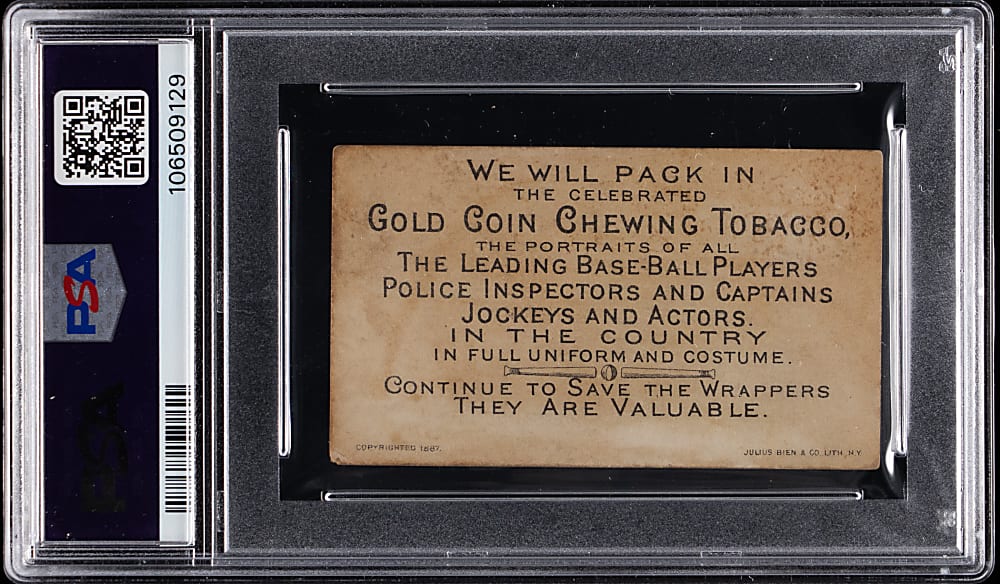1887 N284 Buchner Gold Coin Charles Comiskey PSA GOOD 2