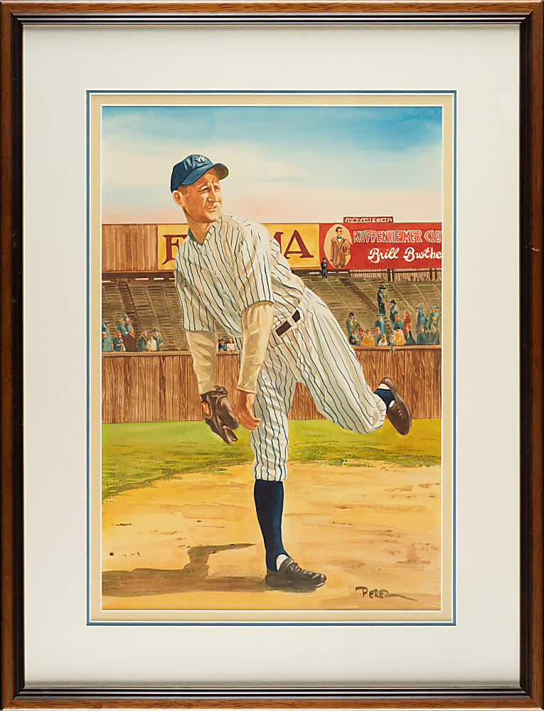 Herb Pennock 1990 Perez-Steele Great Moments Original Artwork