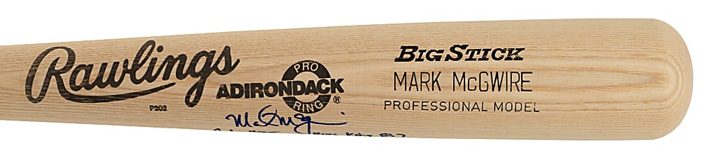 Mark McGwire Signed Limited-Edition Bat with "A.L. Home Run King 87" Inscription - JSA