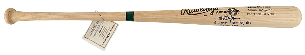 Mark McGwire Signed Limited-Edition Bat with "A.L. Home Run King 87" Inscription - JSA