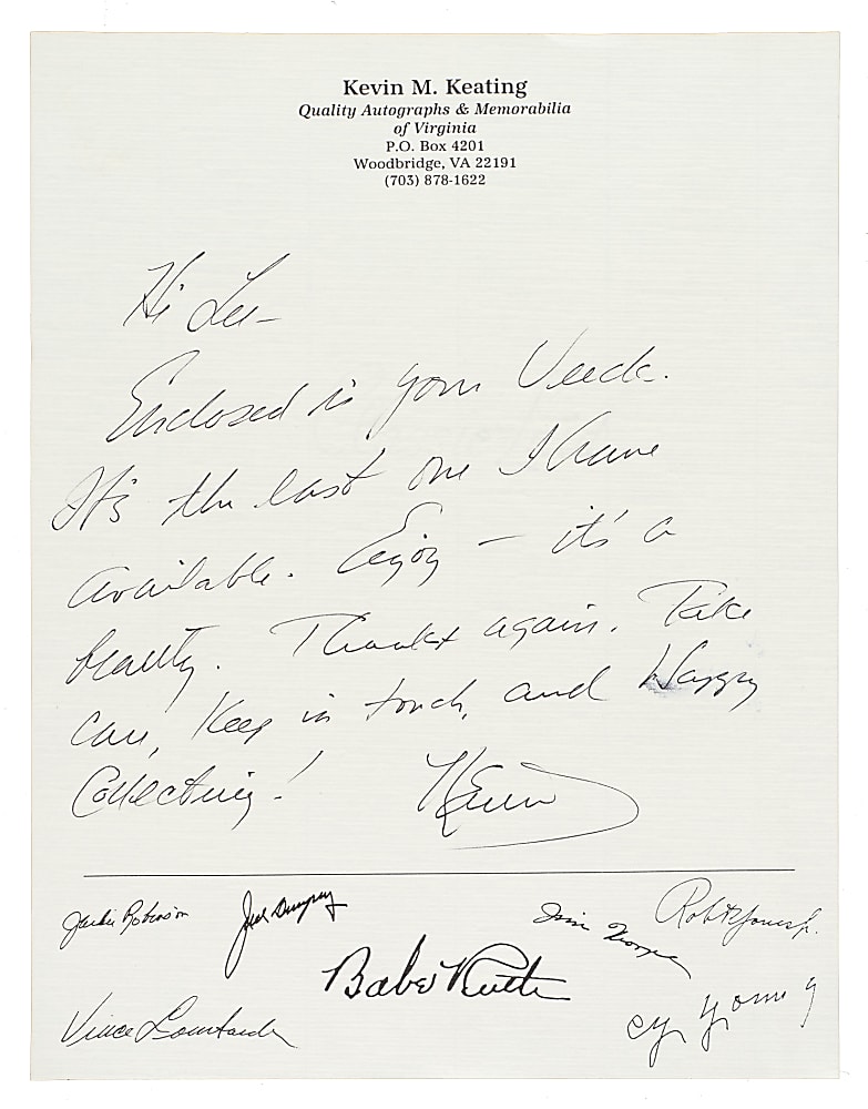 1923 and 1949 Bill Veeck Sr. and Bill Veeck Jr. Signed Letter and Contract Trio Including Zeb Terry Contract
