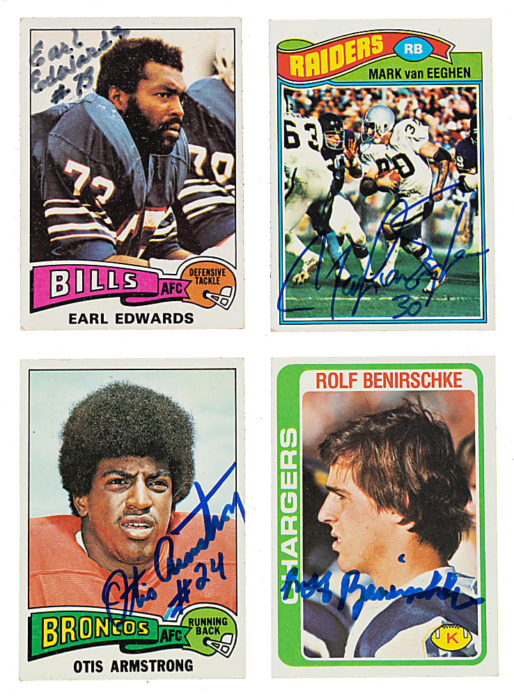 Signed 1975-1978 Topps Football Card Collection (108)