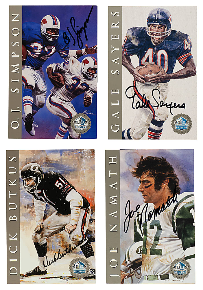 1998 Ron Mix Football Hall of Fame Fine Art Series Platinum Edition Complete Signed Set (116)