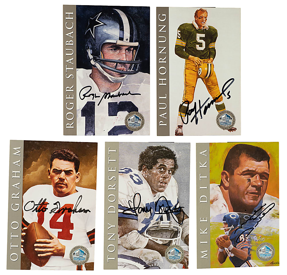 1998 Ron Mix Football Hall of Fame Fine Art Series Platinum Edition Complete Signed Set (116)