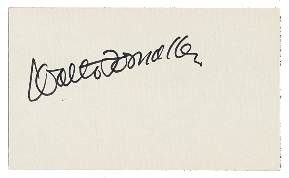 Walter O'Malley Signed Index Card - JSA