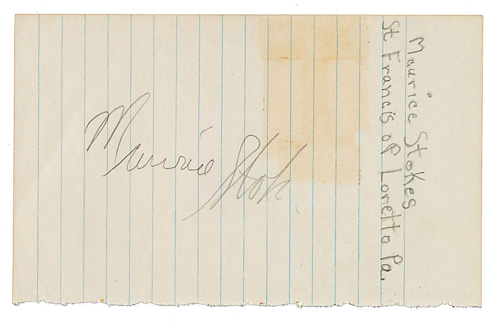 Maurice Stokes and Jack Twyman Dual-Signed Cut Signature - JSA