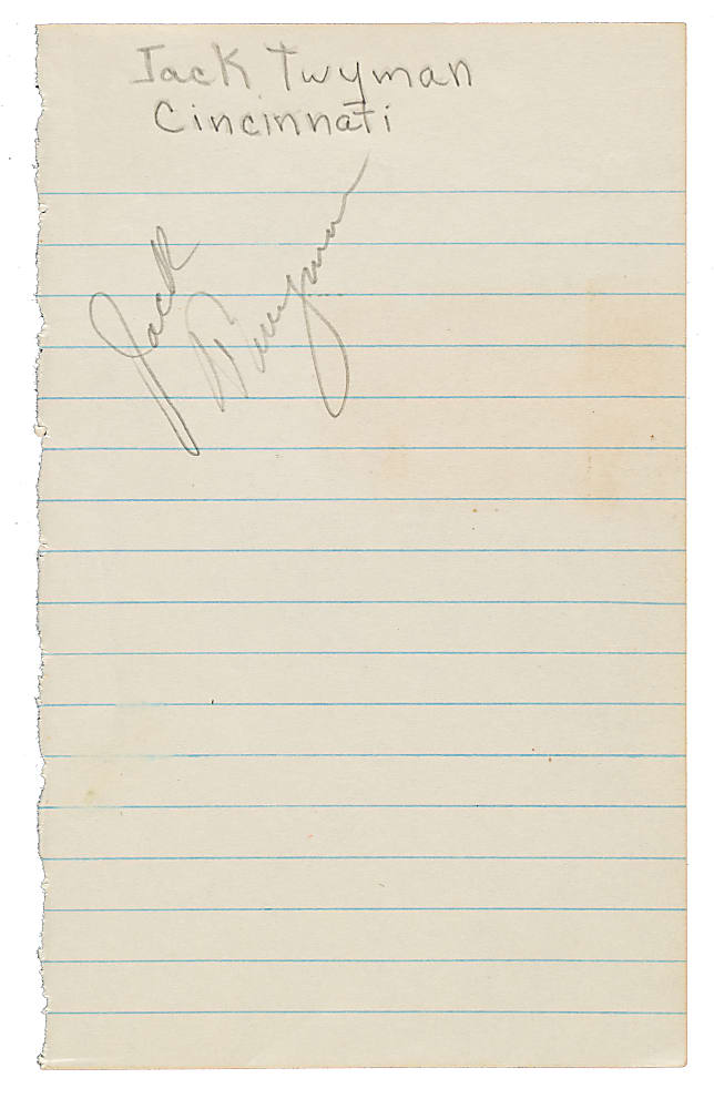 Maurice Stokes and Jack Twyman Dual-Signed Cut Signature - JSA