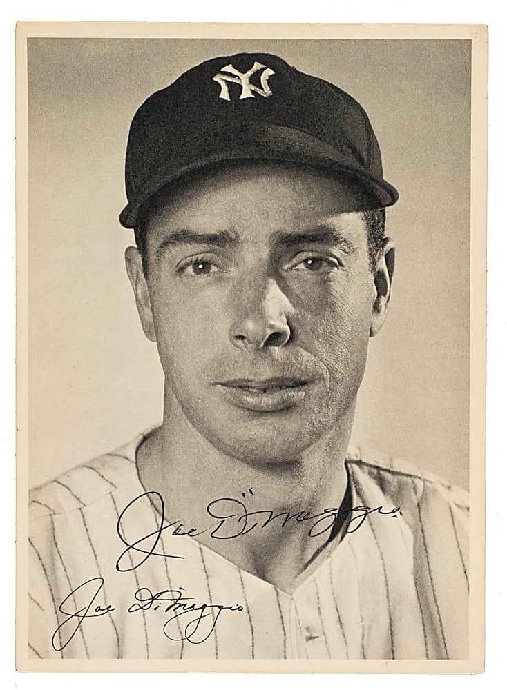 Signed 1947-1950 New York Yankees Joe DiMaggio Picture Pack with Full JSA