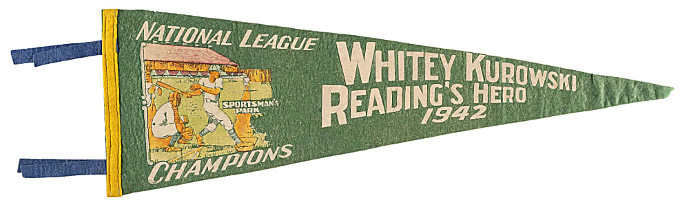 1942 Whitey Kurowski St. Cardinals National League Champions Pennant