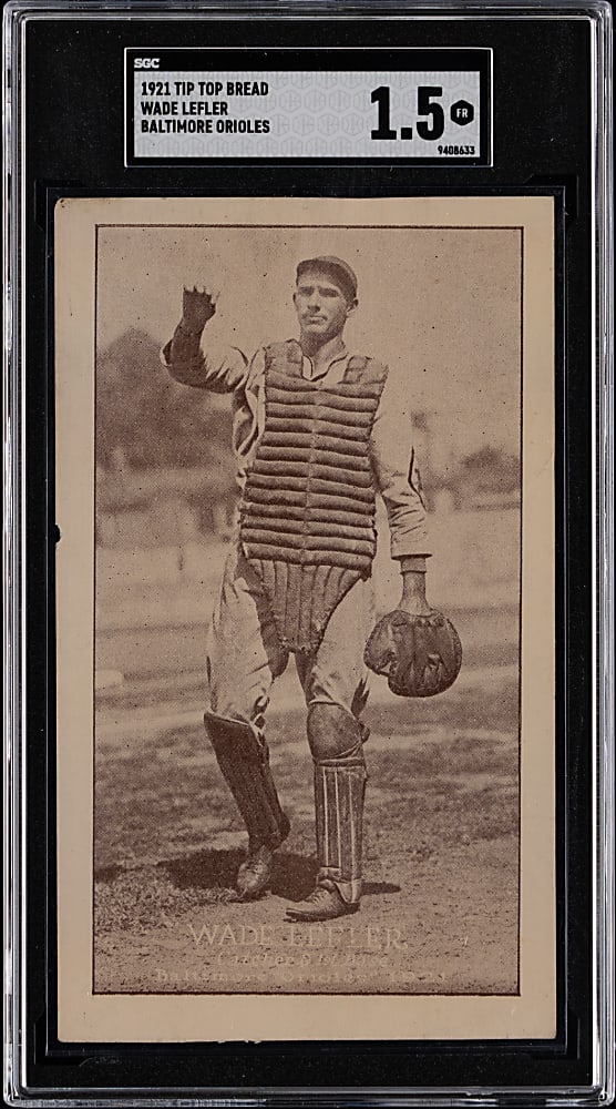 1921 Tip Top Bread Baltimore Orioles Wade Lefler SGC FAIR 1.5 - Newly Discovered!
