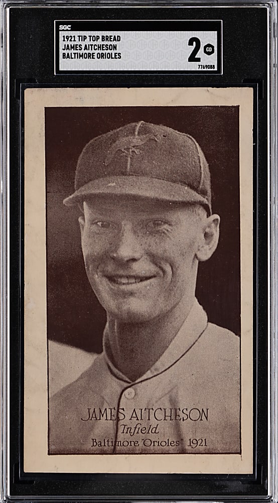 1921 Tip Top Bread Baltimore Orioles James Aitcheson SGC GOOD 2 - Newly Discovered!