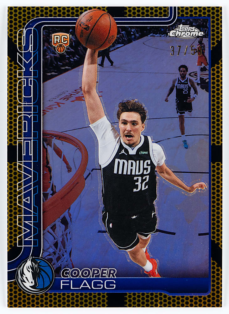 2025-2026 Topps Chrome Update Basketball #151 Cooper Flagg Gold Refractor Rookie #37/50