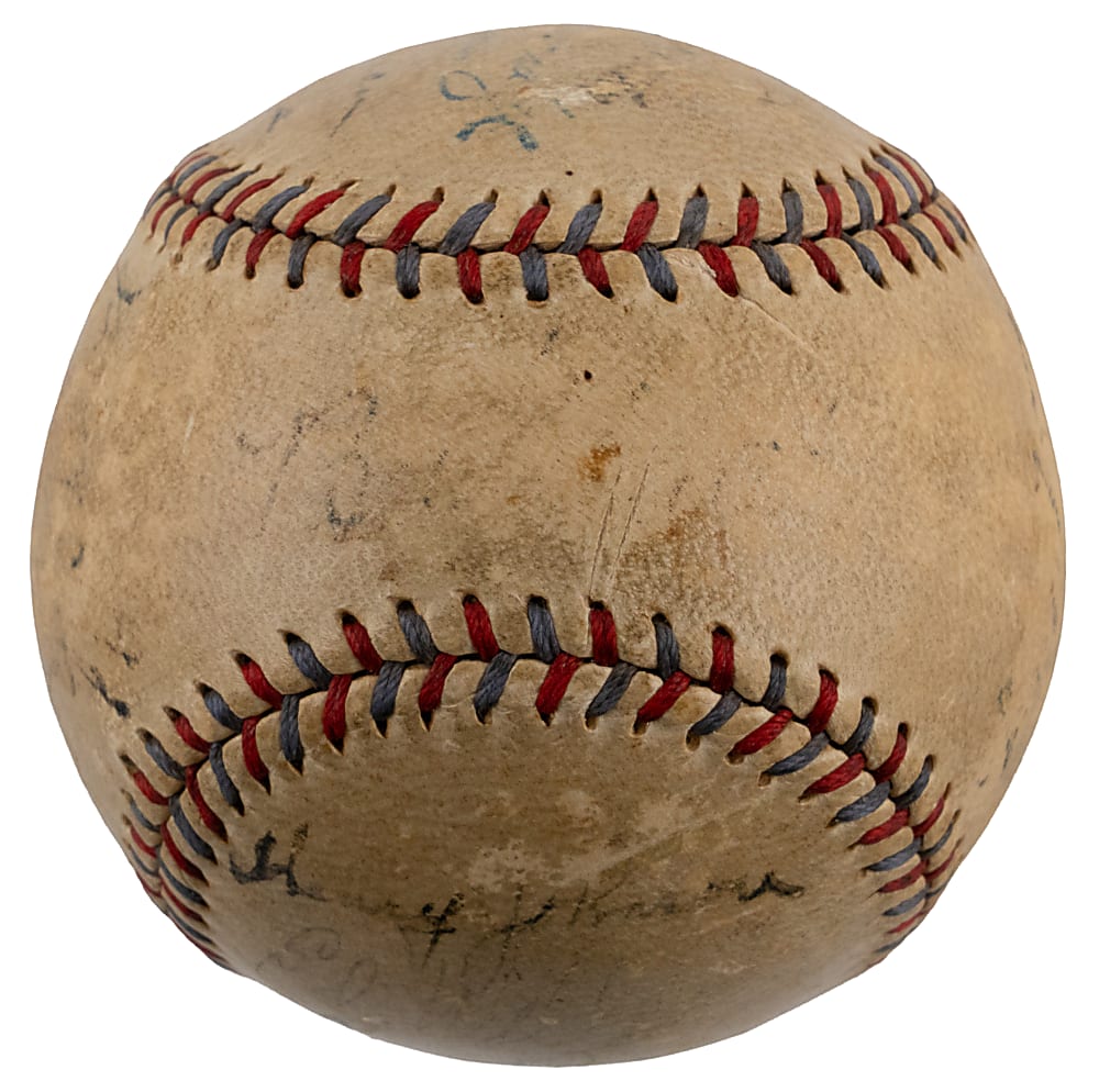 1931 New York Yankees Team-Signed Baseball with Babe Ruth & Lou Gehrig - Full JSA LOA