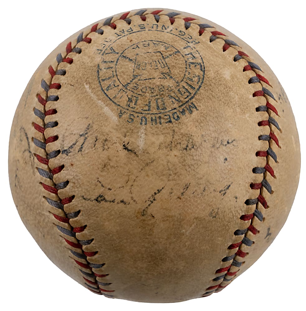 1931 New York Yankees Team-Signed Baseball with Babe Ruth & Lou Gehrig - Full JSA LOA