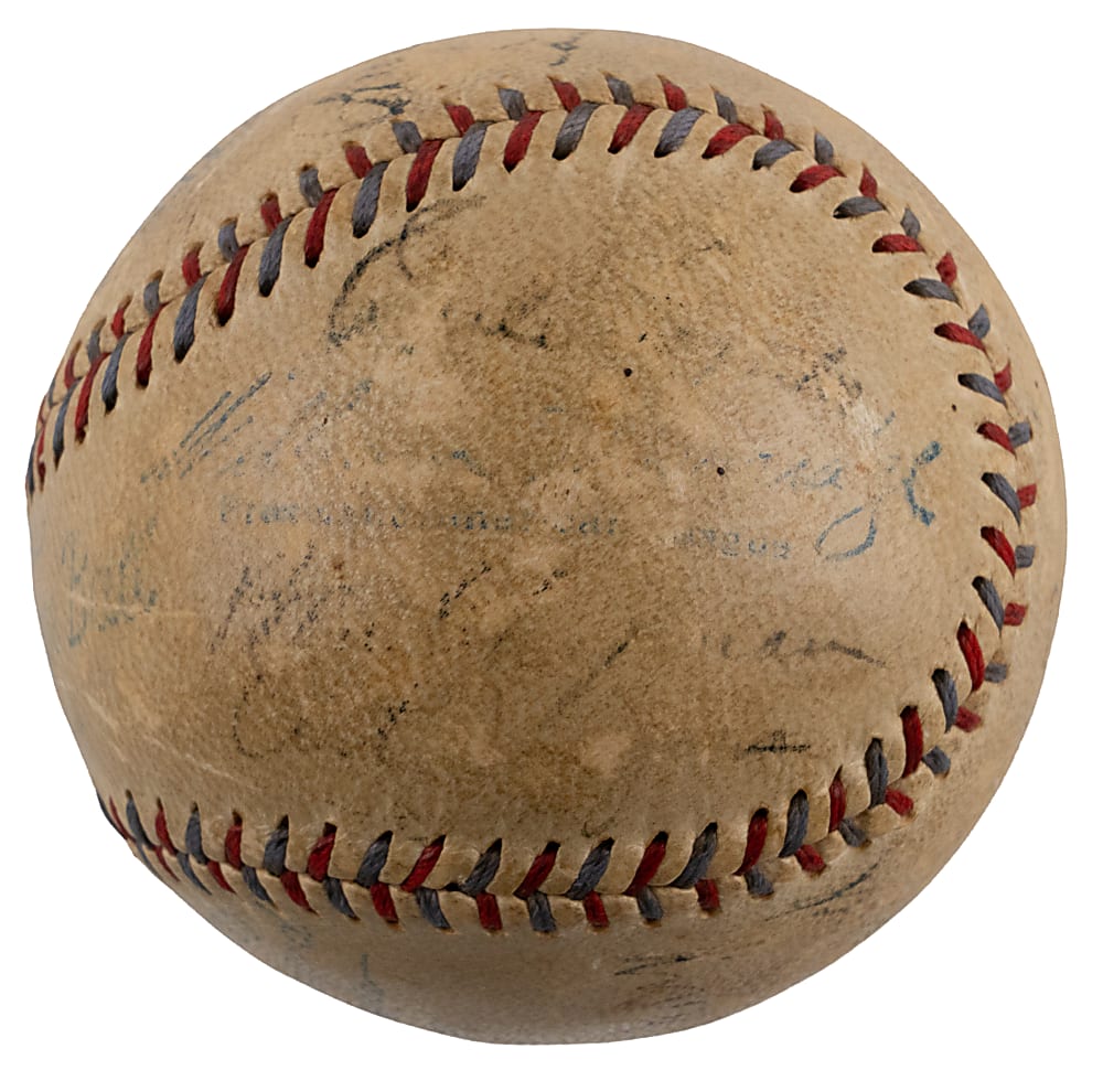 1931 New York Yankees Team-Signed Baseball with Babe Ruth & Lou Gehrig - Full JSA LOA