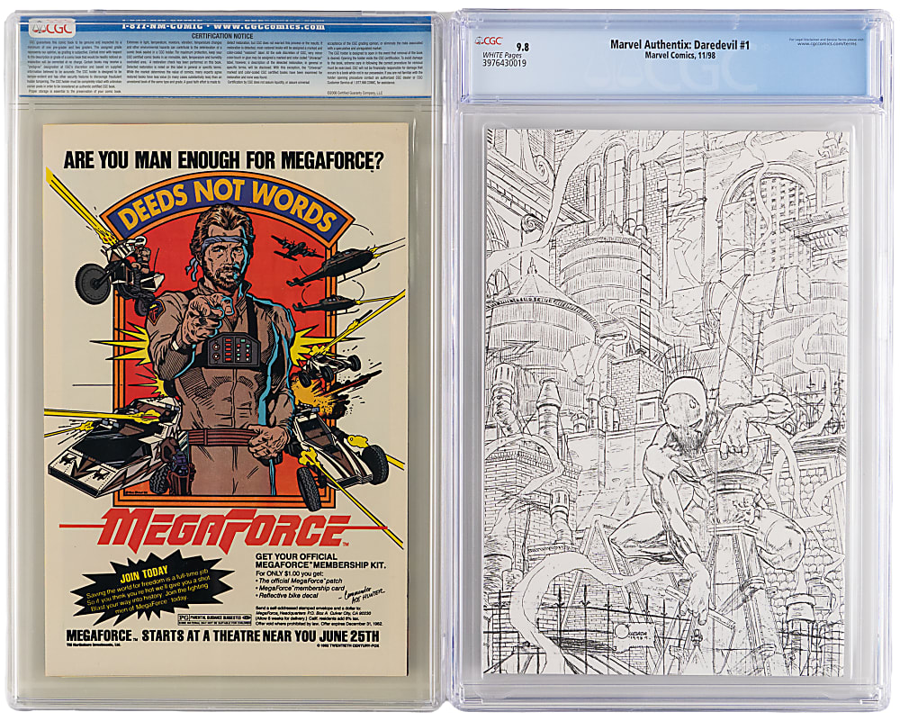 1982-1998 Marvel Daredevil CGC Graded Comic Books (4) with #181 Death of Elektra 9.6