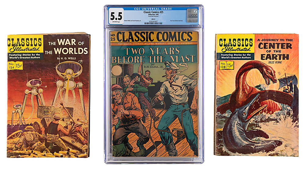 1944-1971 Classic Comics/Illustrated (8) Issues with (4) CGC Graded