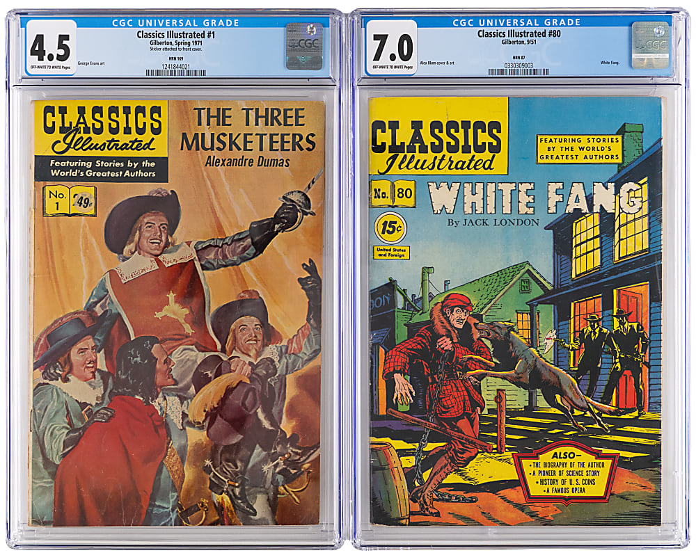 1944-1971 Classic Comics/Illustrated (8) Issues with (4) CGC Graded