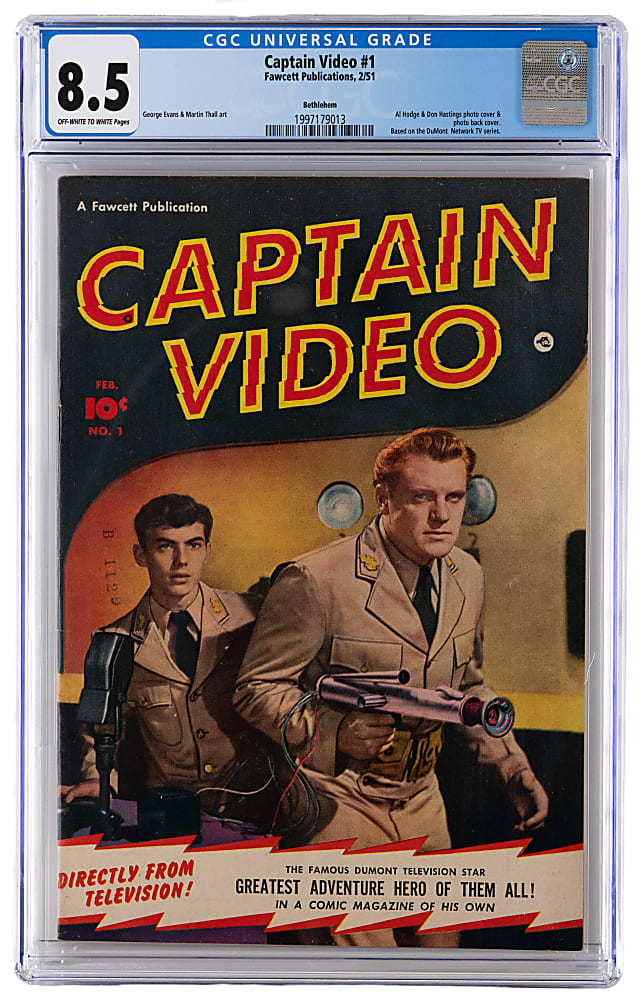 1951 Fawcett Publications Captain Video #1 - CGC 8.5