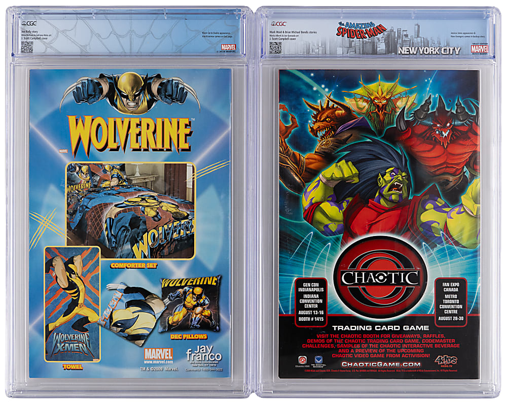 2009 The Amazing Spiderman CGC Graded Comics (2) with #601 Mary Jane Cover 9.4 & #607 Black Cat Cover 9.6