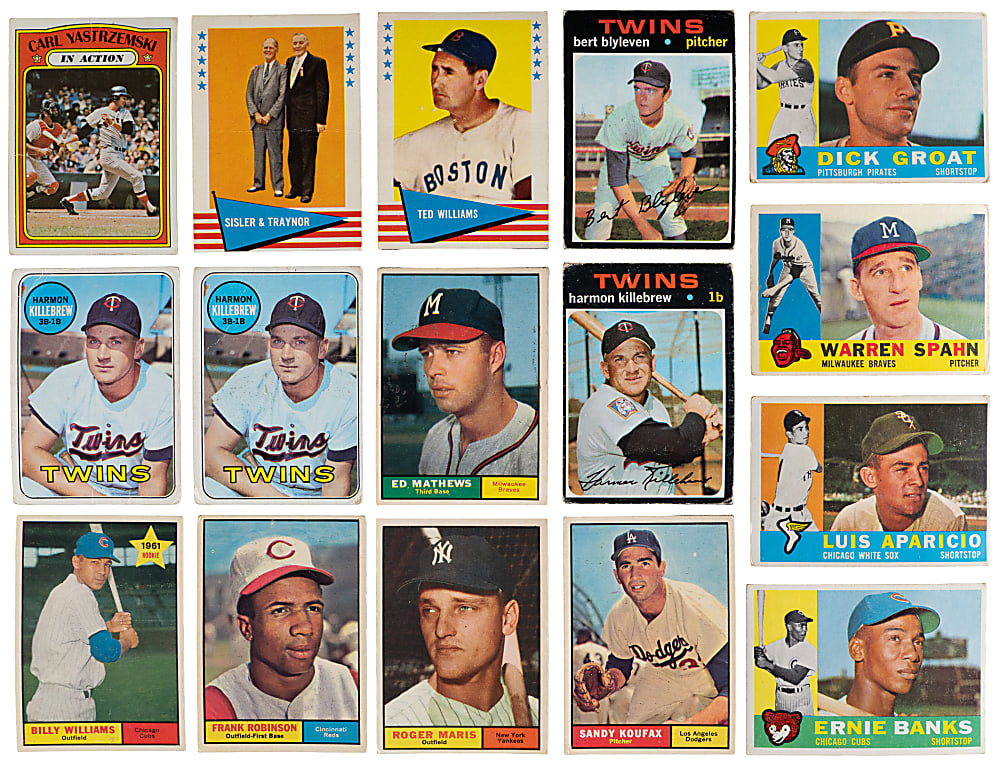 1960-1974 Shoebox Collection (200+) with Several Hall of Famers