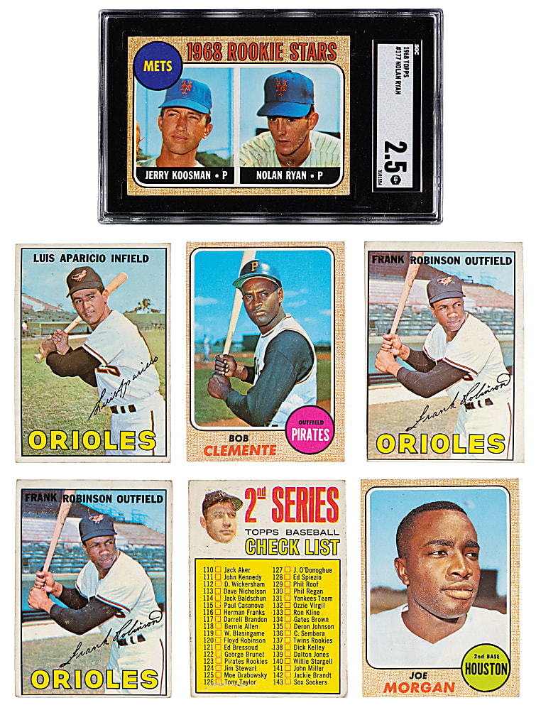1955-1968 Topps Shoebox Collection (290) with (25+) Hall of Famers Including 1968 Topps #177 Nolan Ryan Rookie SGC GOOD+ 2.5