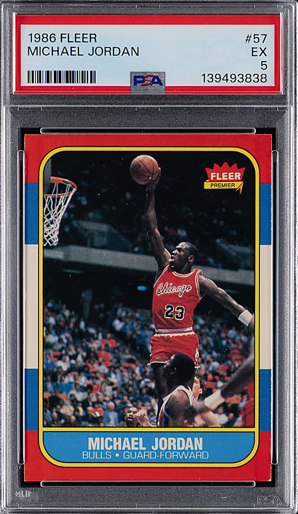 1986-1987 Fleer Basketball #57 Michael Jordan Rookie PSA EX 5