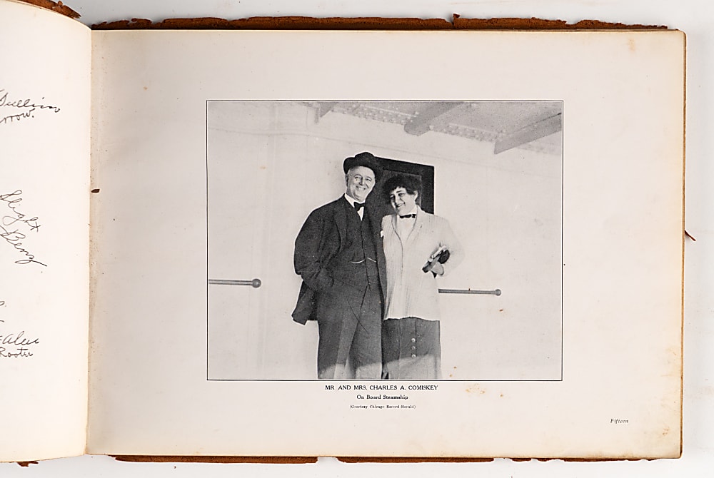 1913-1914 "The Home Coming" Chicago White Sox/New York Giants World Tour Leather Bound Commemorative Book - Given to Cartoonist Nate Collier