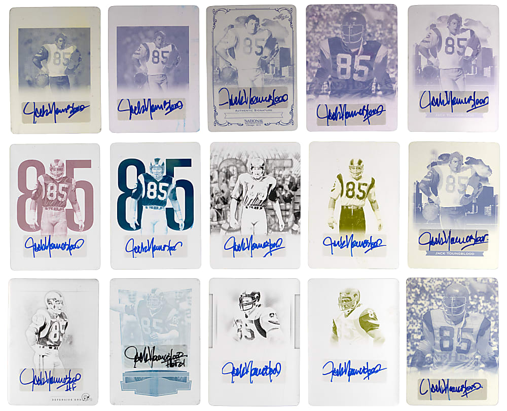 Jack Youngblood #1/1 Signed Printing Plate Collection (31) with Complete/Near Runs