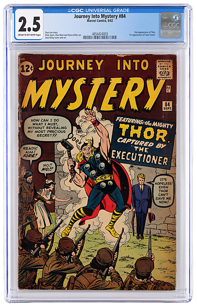 1962 Marvel Journey Into Mystery #84 Second Appearance of Thor, First Jane Foster - CGC 2.5