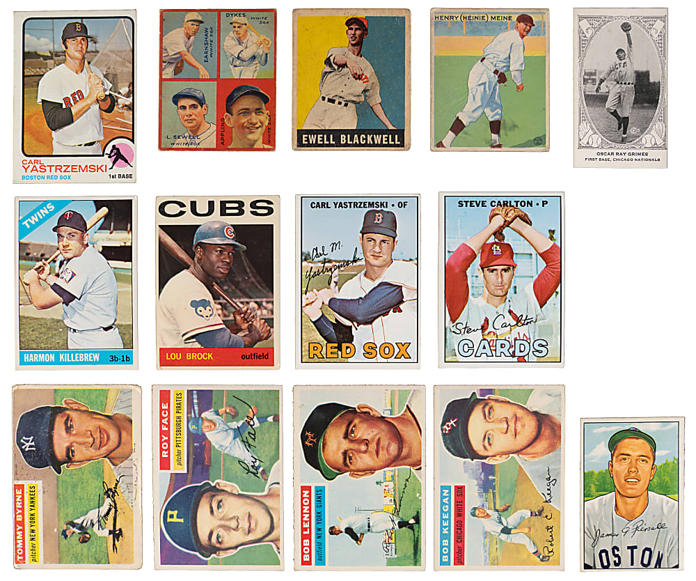 1922-1973 Vintage Baseball Collection (27) with (16) Hall of Famers Including (4) Mickey Mantle