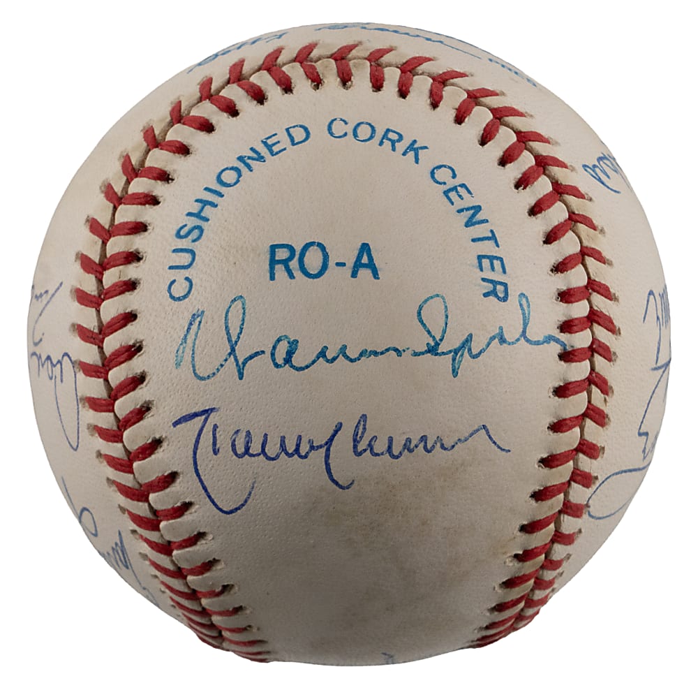 300 Win Club Multi-Signed OAL/Brown Baseball with (12) Signatures - Full JSA LOA