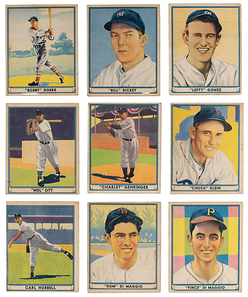 1941 Play Ball Near Complete Set (67/72) with (10) Hall of Famers