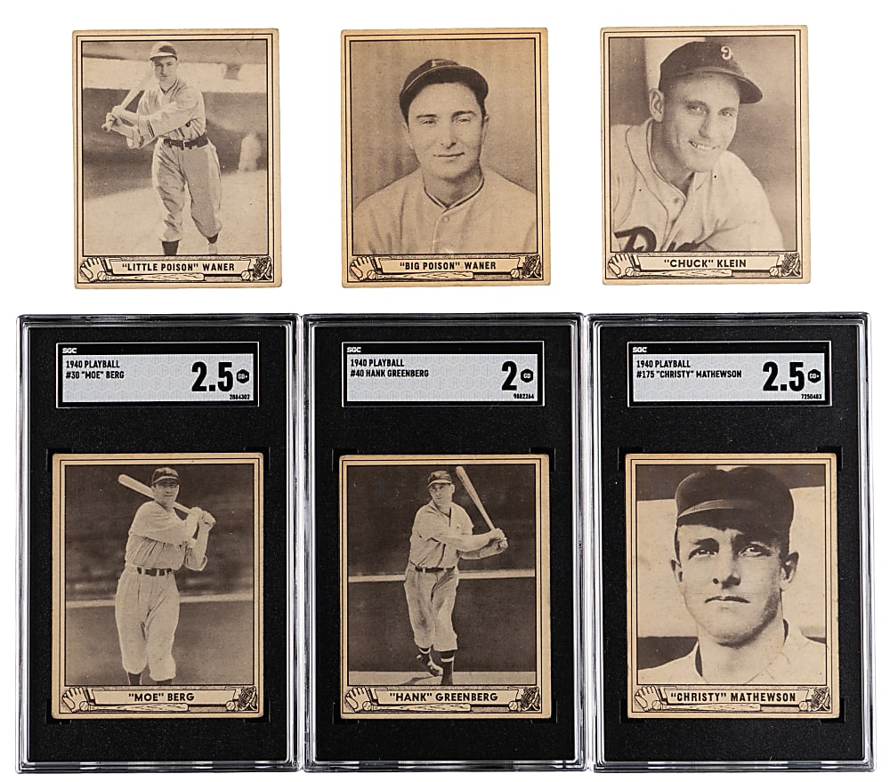 1940 Play Ball Starter Set (62) with (3) SGC Graded Hall of Famers & Stars